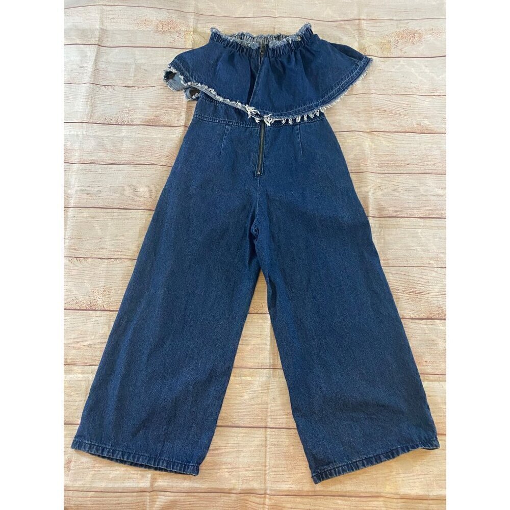 Anthropologie Hei Hei Women's Teirred Denim Crop Jumpsuit - Small - Picture 11 of 15
